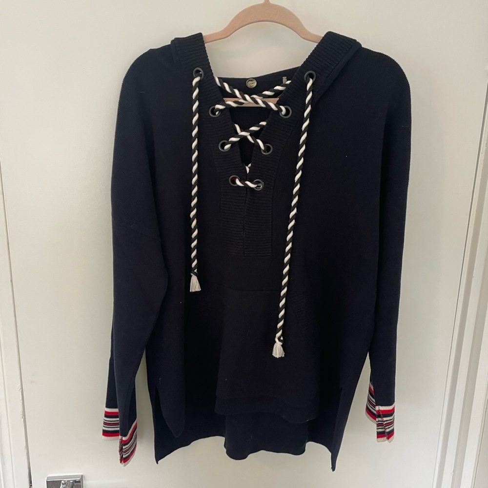 Margaret O’Leary Stripe Sweatshirt Lace Up